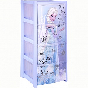 Комод Disney 4 секции, голубой (Idea, М 2792-Д_ голубой)